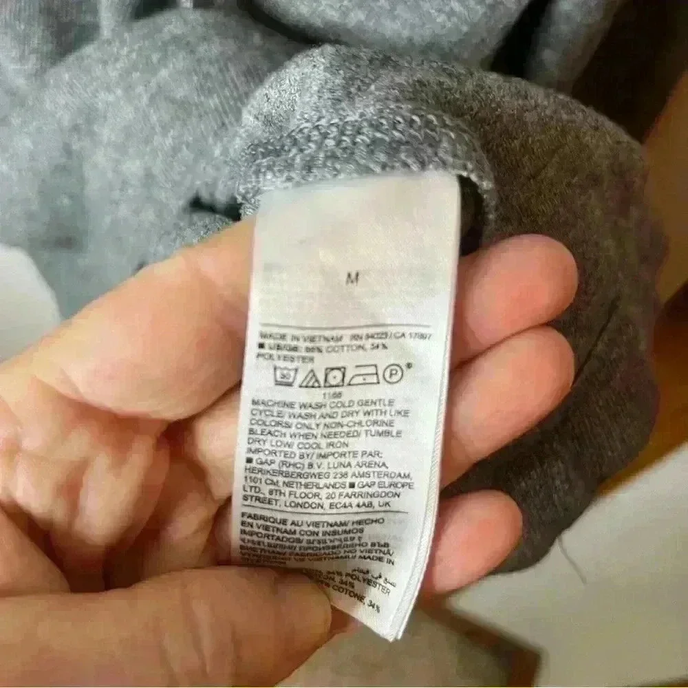 Banana Republic 1/4 Button‎ Henley Long Sleeve Shirt Men Medium Gray Casual Work